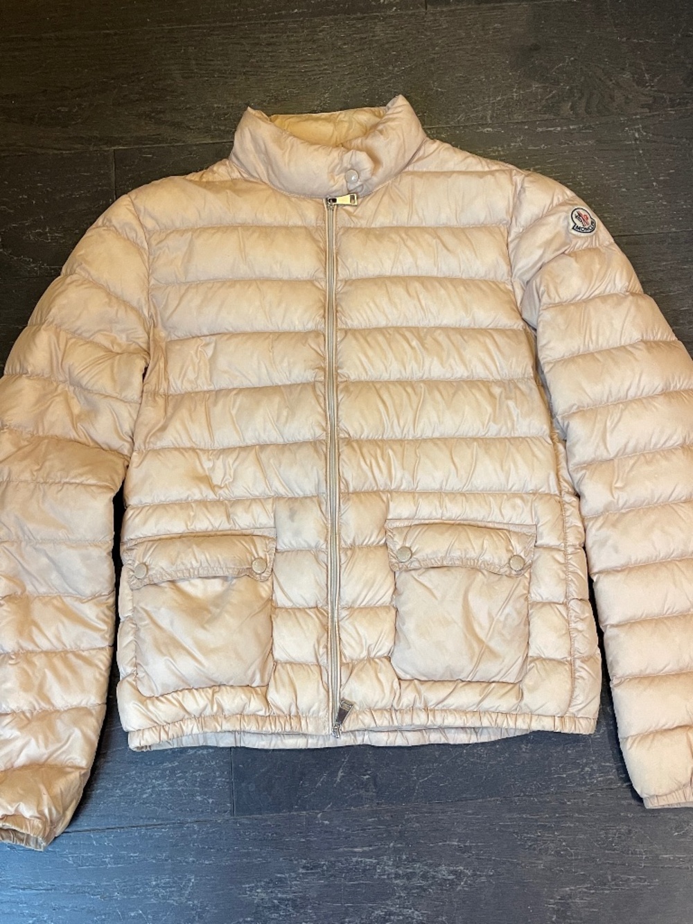 MONCLER Lans Packable Short Down Jacket puffer light pink/beige size 1 women's